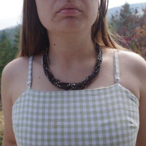 Vintage 90s Metal Seven Strand Necklace